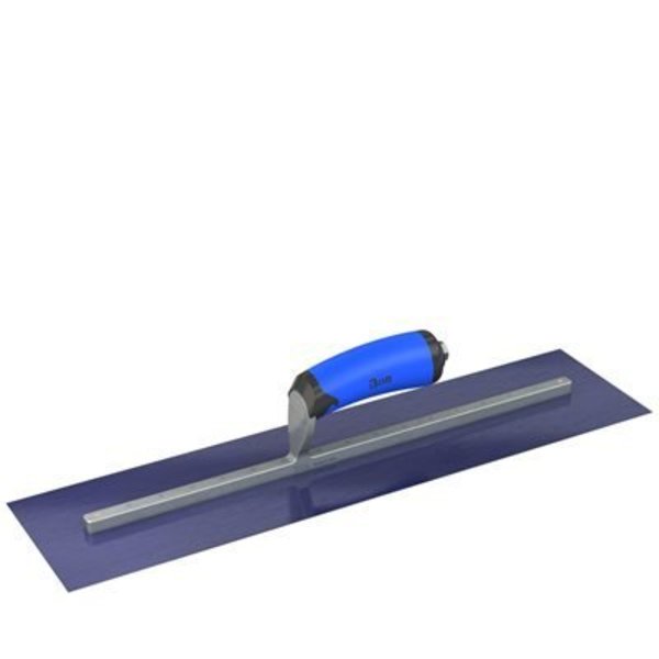 Bon Tool Ultra Flex Blue Steel Finishing Trowel - Square End 20" x 5" with Comfort Wave Handle 67-328